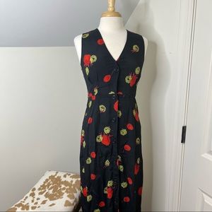 Shibuya Mon Amor Sleeveless Floral Maxi Button Down dress